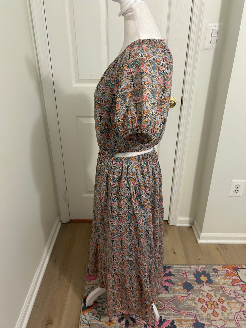 J. Crew Crew Liberty Side Cutout Dress In Giorga Duke Print Size 8 Style# BG128 - Picture 8 of 12